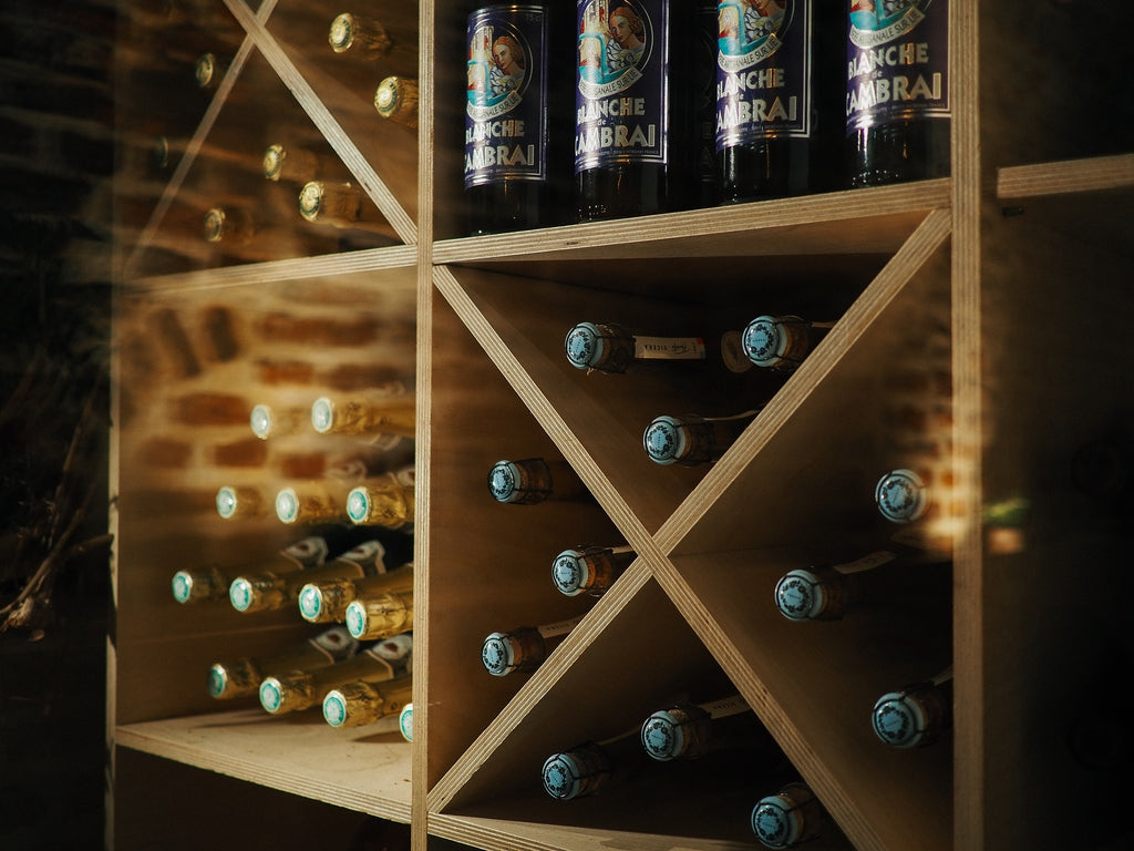wine cellar with bottles