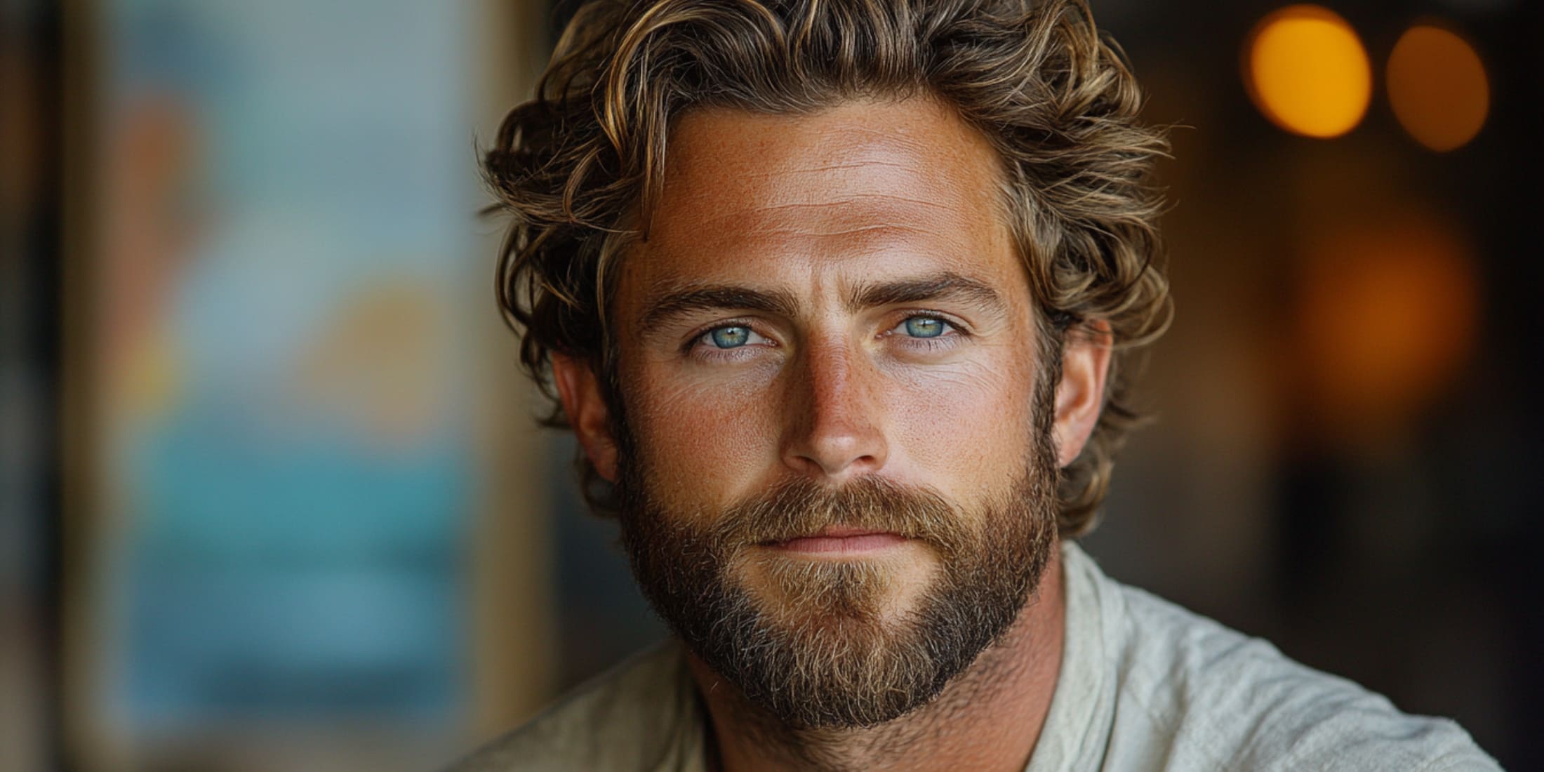 A well-groomed man with perfectly styled hair and a full, neatly trimmed beard, showcasing excellent grooming practices. The image highlights men's grooming tips for maintaining healthy hair and a polished beard as part of an overall personal hygiene routine.