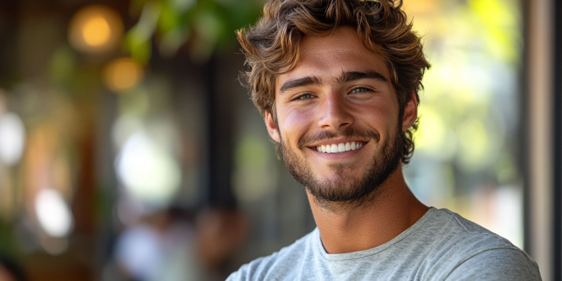 A well-groomed man with a bright smile showcasing perfect teeth, representing excellent oral hygiene. The image highlights the importance of personal grooming and hygiene tips for men, including dental care and maintaining a clean, healthy appearance.