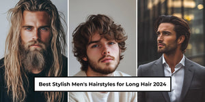 This visual captures the diverse options available for men's hairstyles for long hair in 2024, offering inspiration for every style preference, from casual to professional.