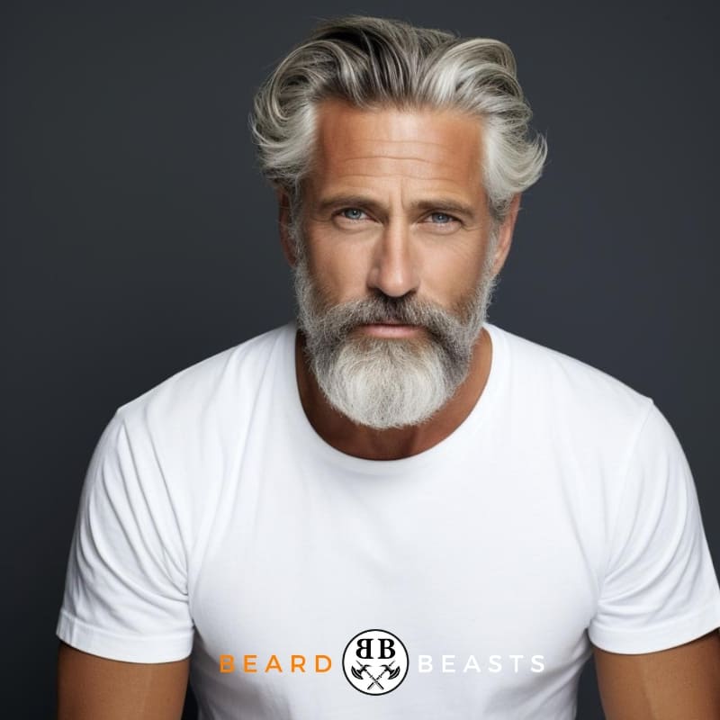 man with a gray beard style