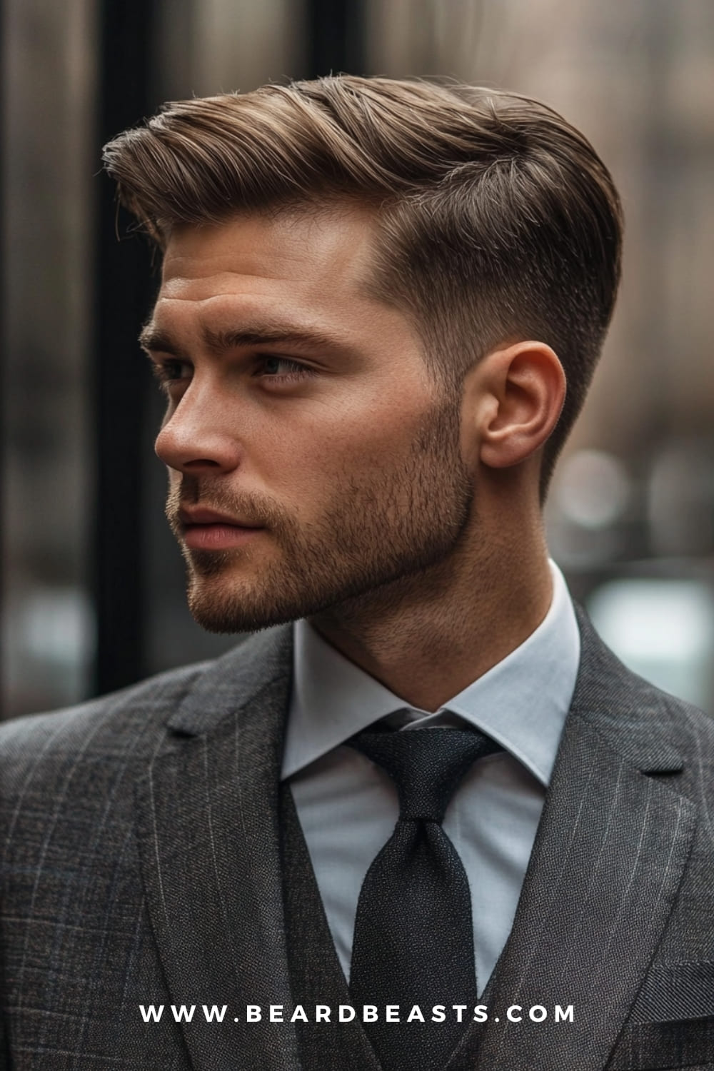 Taper Fade with Side Part - A clean and sophisticated hairstyle featuring a sharp side part with tapered sides, perfect for a sleek and polished business look.