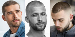  A featured image showcasing three stylish buzz cut haircuts for men.  This image highlights the versatility and appeal of buzz cut hairstyles for men in 2024.