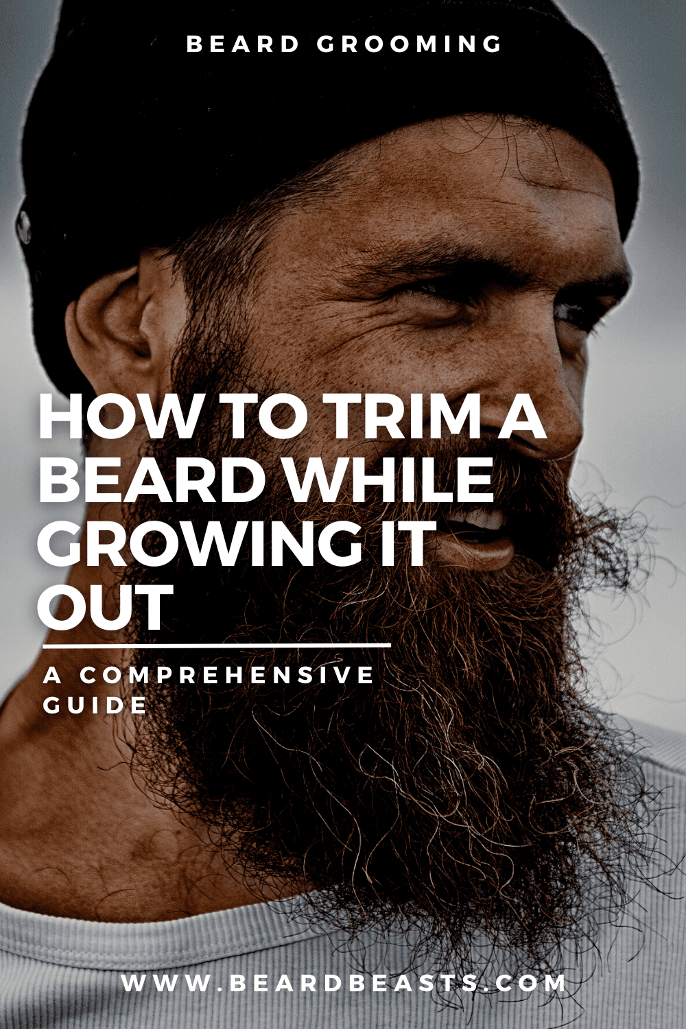 how to trim a beard while growing it out pinterest pin